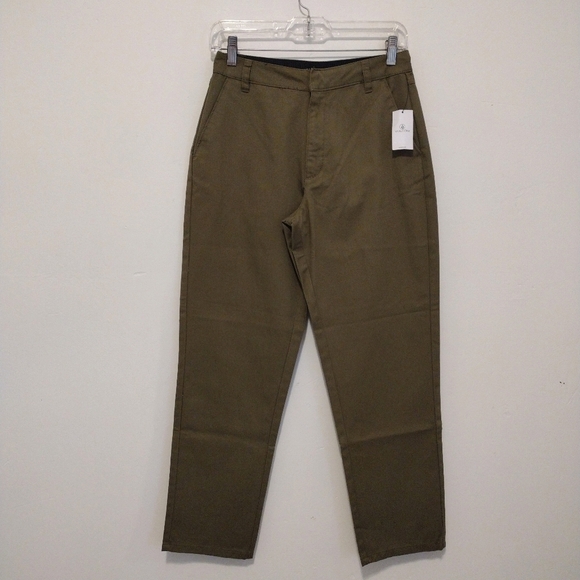 Volcom - So Chickie Highrise Crop Olive Pants - Picture 2 of 16